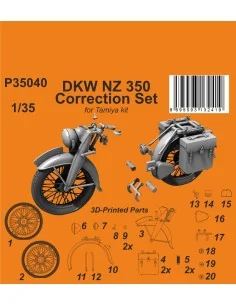 DKW NZ 350 Correction Set / for Tamiya kit, 1/35 - CMK 129-P35040