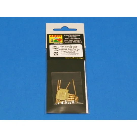 Flakvierling 38 barrel set, 1/35 - Aber Models 35 L-087 Flakvierling 38 barrel set, 1/35 - Aber Models 35 L-087