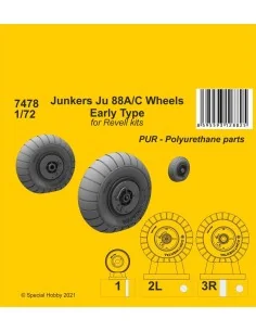 Junkers Ju 88A/C Wheels Early Type (Revell kits), 1/72 - CMK 129-7478