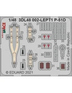 P-51D-5 SPACE 1/48 for ZVEZDA, 1/48 - Eduard Accessories 3DL48002 2