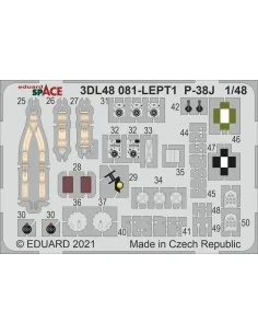 P-38J SPACE, 1/48 - Eduard Accessories 3DL48081 2