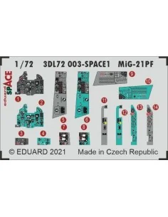 MiG-21PF SPACE 1/72 for EDUARD, 1/72 - Eduard Accessories 3DL72003