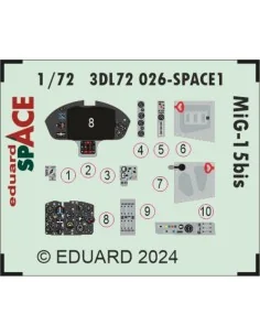 MiG-15bis SPACE, 1/72 - Eduard Accessories 3DL72026 2