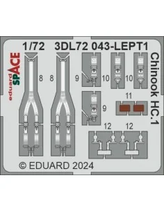 Chinook HC.1 SPACE AIRFIX, 1/72 - Eduard Accessories 3DL72043