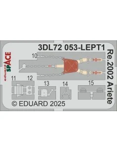 Re.2002 Ariete SPACE ITALERI, 1/72 - Eduard Accessories 3DL72053