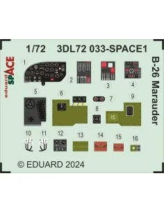 B-26 Marauder SPACE HASEGAWA / EDUARD, 1/72 - Eduard Accessories 3D... 2