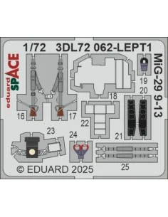 MiG-29 9-13 SPACE GREAT WALL HOBBY, 1/72 - Eduard Accessories 3DL72062