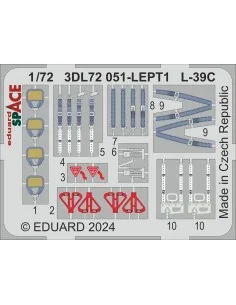 L-39C SPACE EDUARD, 1/72 - Eduard Accessories 3DL72051