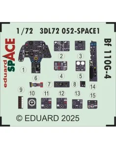 Bf 110G-4 SPACE EDUARD, 1/72 - Eduard Accessories 3DL72052 2