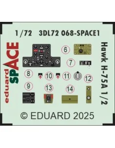 Hawk H-75A 1/2 SPACE ARMA HOBBY, 1/72 - Eduard Accessories 3DL72068 2