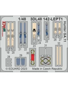 Hunter GA.11 SPACE 1/48 AIRFIX, 1/48 - Eduard Accessories 3DL48142