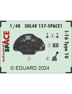 I-16 Type 10 SPACE 1/48 EDUARD, 1/48 - Eduard Accessories 3DL48157 2