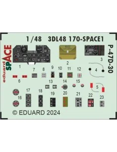 P-47D-30 SPACE 1/48 MINIART, 1/48 - Eduard Accessories 3DL48170