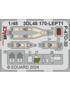 P-47D-30 SPACE 1/48 MINIART, 1/48 - Eduard Accessories 3DL48170 2