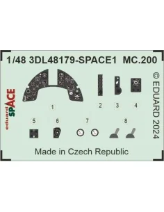 MC.200 SPACE ITALERI, 1/48 - Eduard Accessories 3DL48179