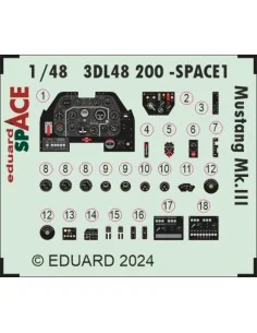 Mustang Mk.III SPACE, 1/48 - Eduard Accessories 3DL48200 2