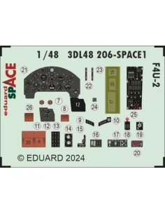 F4U-2 SPACE HOBBY BOSS, 1/48 - Eduard Accessories 3DL48206