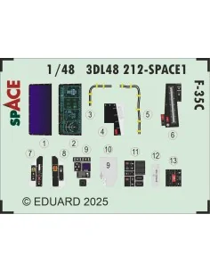 F-35C SPACE TAMIYA, 1/48 - Eduard Accessories 3DL48212 2