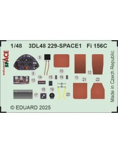 Fi 156C SPACE TAMIYA, 1/48 - Eduard Accessories 3DL48229