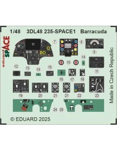 Barracuda SPACE TRUMPETER, 1/48 - Eduard Accessories 3DL48235