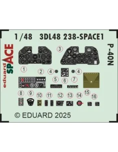 P-40N SPACE EDUARD, 1/48 - Eduard Accessories 3DL48238 2