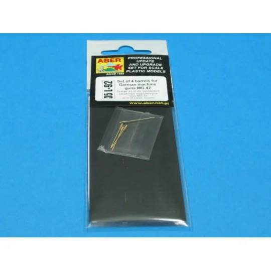 4 barrels for MG42 without jacket, 1/35 - Aber Models 35 L-092 4 barrels for MG42 without jacket, 1/35 - Aber Models 35 L-092