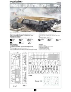 German Railway Schwerer Plattformwagen Type ssys 1+1 pack, 1/72 - M... 2
