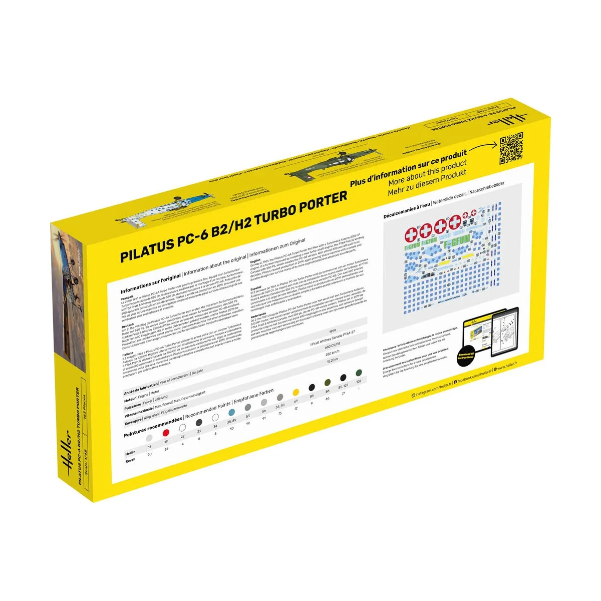 Pilatus PC-6 B2/H2 Turbo Porter, 1/48 - Heller 30410 Pilatus PC-6 B2/H2 Turbo Porter, 1/48 - Heller 30410