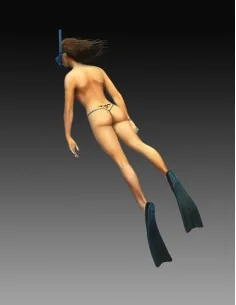 Woman diver with snorkel, 1/35 - Royal Model RM761