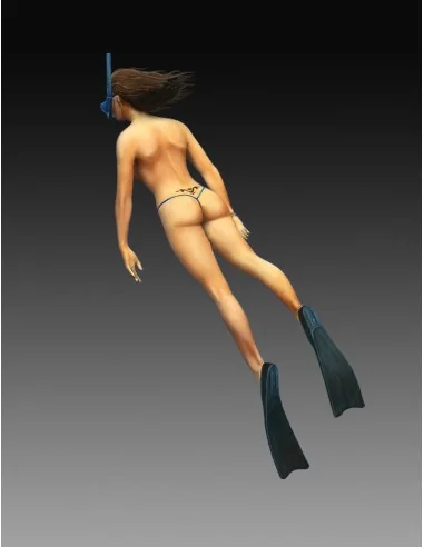 [NO_DESC] Woman diver with snorkel, 1/35 - Royal Model RM761