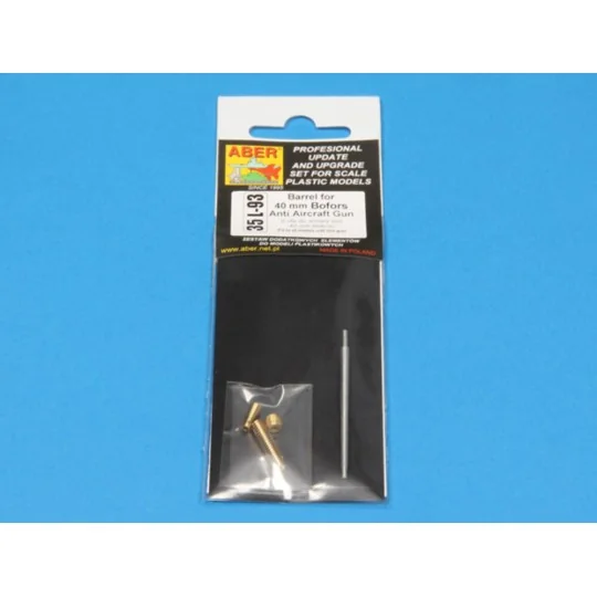 Barrel for 40mm Bofors Anti Aircraft Gun, 1/35 - Aber Models 35 L-093