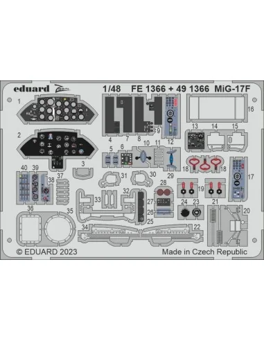 MiG-17F 1/48 AMMO, 1/48 - Eduard Accessories 491366