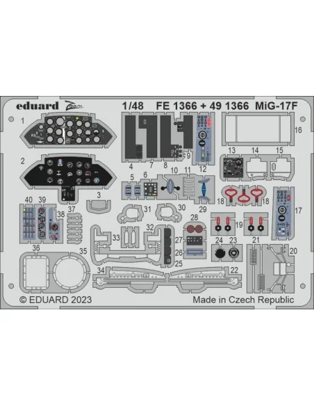 MiG-17F 1/48 AMMO, 1/48 - Eduard Accessories 491366