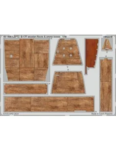 B-17F wooden floors & ammo boxes, 1/48 - Eduard Accessories 491466 2