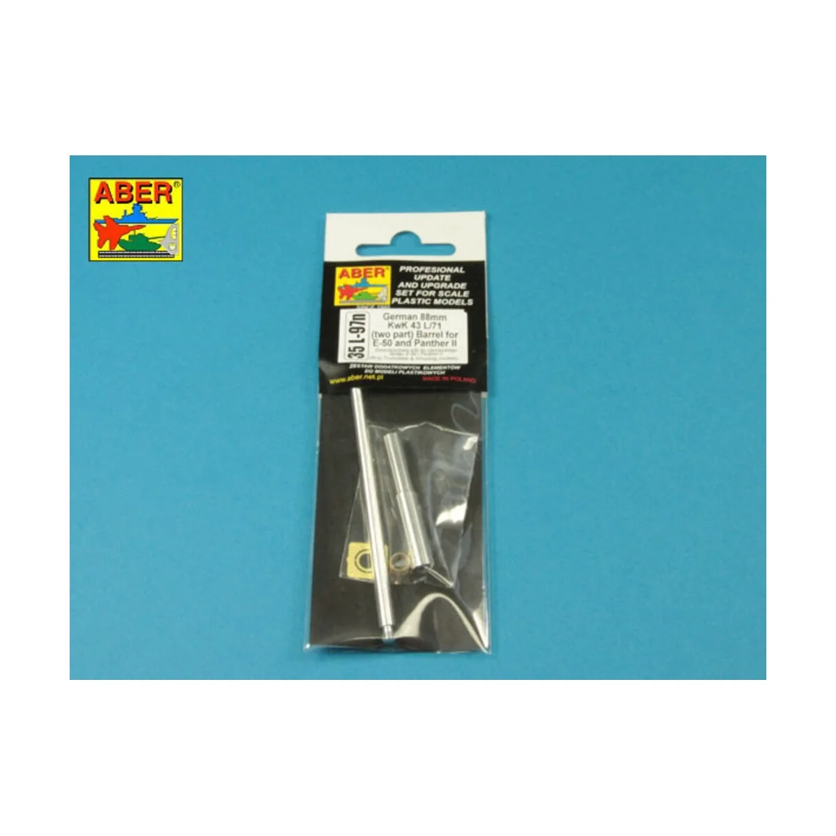 Germ.88 mm Kw.K. 43 L/71 E-50 Barrel (two part) - Aber Models 35 L097N