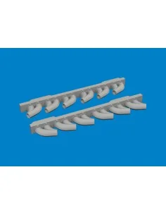 P-39 exhaust stacks rounded PRINT, 1/48 - Eduard Accessories 6481050 2