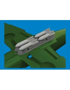 S-199 4xETC 50 rack w/ bombs PRINT for Eduard, 1/48 - Eduard Access... 2