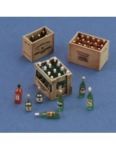 Champagne, cognac e wine bottles with crates, 1/35 - Royal Model RM801