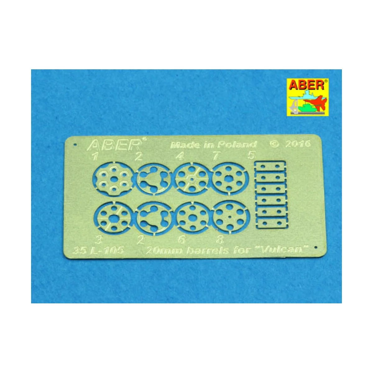 20mm barrels for M61 gun Vulcan, 1/35 - Aber Models 35 L-105 20mm barrels for M61 gun Vulcan, 1/35 - Aber Models 35 L-105