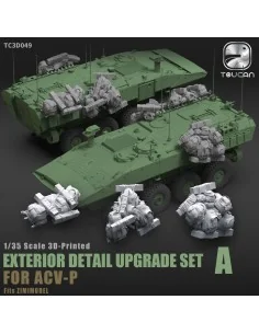 EXTERIOR DETAIL UPGRADE SET B FOR ACV-P, 1/35 - Toucan Model TC3D049