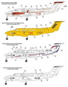 Beechcraft 350 King Air (4 camo schemes), 1/72 - A&A Models AAM7226 2
