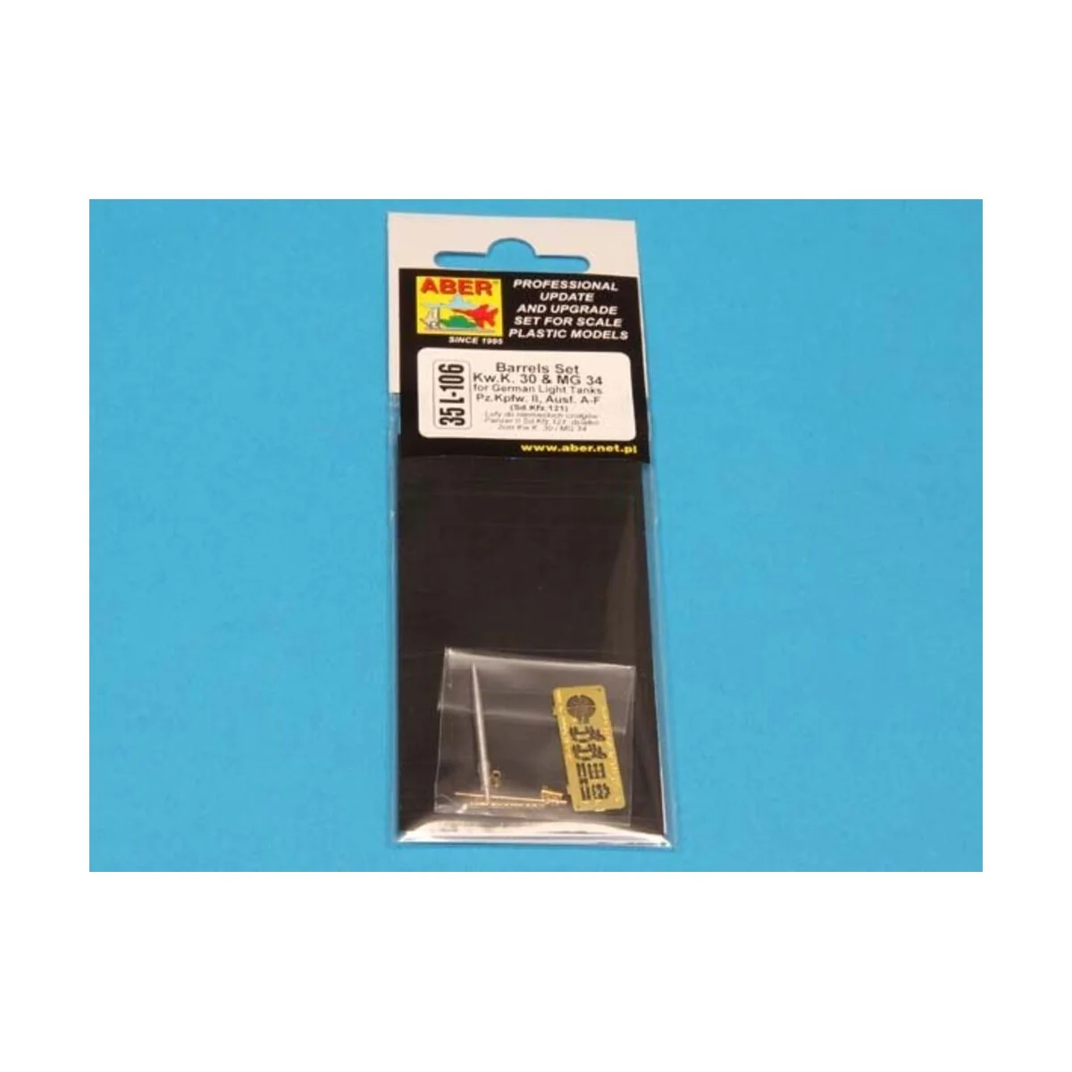 Barrels KwK.30 & MG 34, 1/35 - Aber Models 35 L-106N Barrels KwK.30 & MG 34, 1/35 - Aber Models 35 L-106N