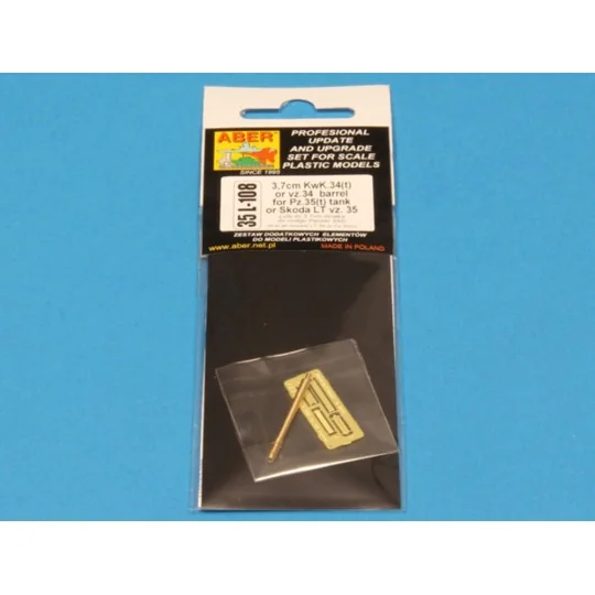3,7cm KwK.34(t) or vz. 34 barrel for Pz.35(t) tank - Aber Models 35...