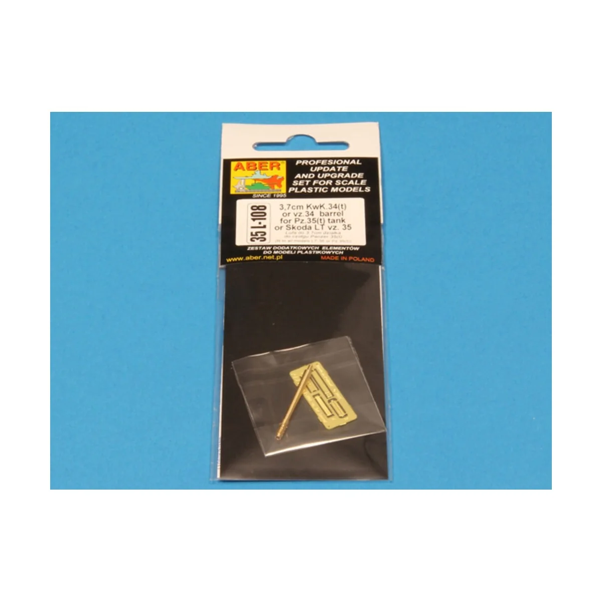 3, 7cm KwK.34(t) or vz. 34 barrel for Pz.35(t) tank, 1/35 - Aber Mo...