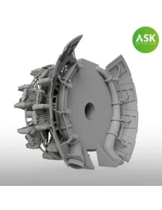 Nakajima Sakae 12 engine incl. exhausts and the open cowling flaps ... 2