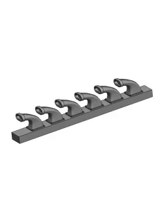 Bf 109K-4 Exhausts detail set - 3D print for Kotare, 1/32 - Art Sca...
