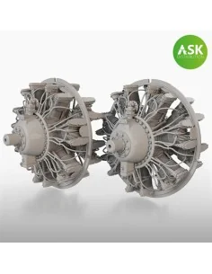 B-25 Mitchell - 2 pc. Engines Wright R-2600 for HK Model, 1/48 - Ar...