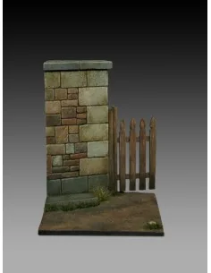 [NO_DESC] Base with wall and gate (cm 5x5), 1/32 - Royal Model RM867