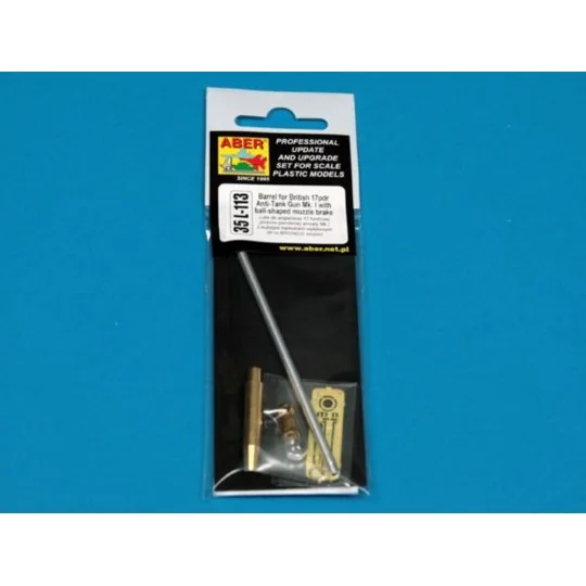 Barrel for 17pdr A/T Gun with ball muzzle brake, 1/35 - Aber Models...