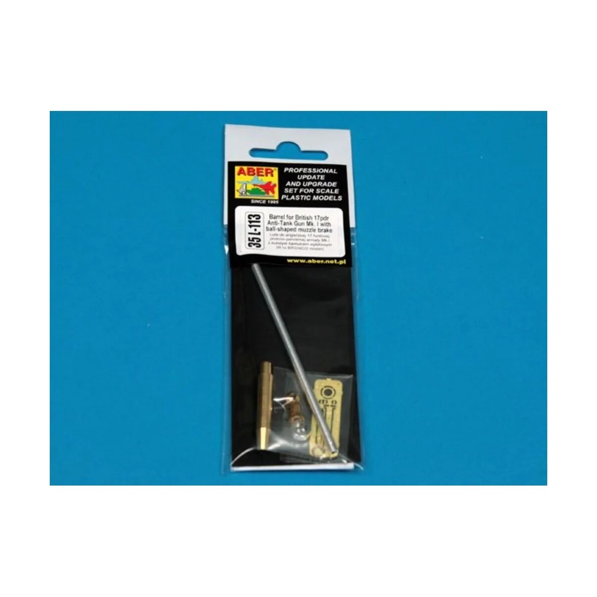 Barrel for 17pdr A/T Gun with ball muzzle brake, 1/35 - Aber Models...